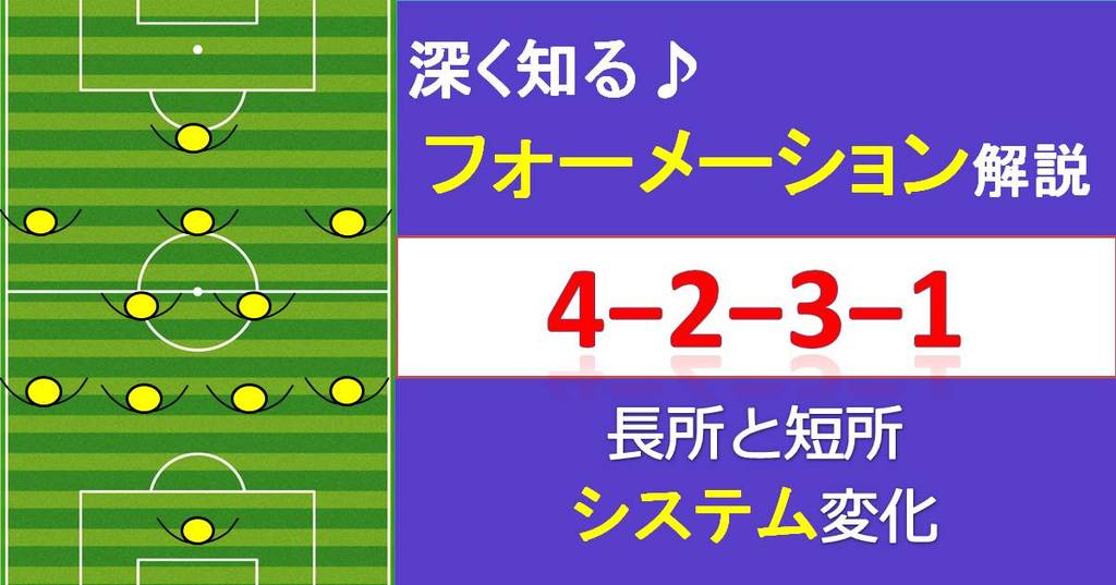 解説 サッカーフォーメーション４ 2 ３ 1の短所 長所とシステム変化