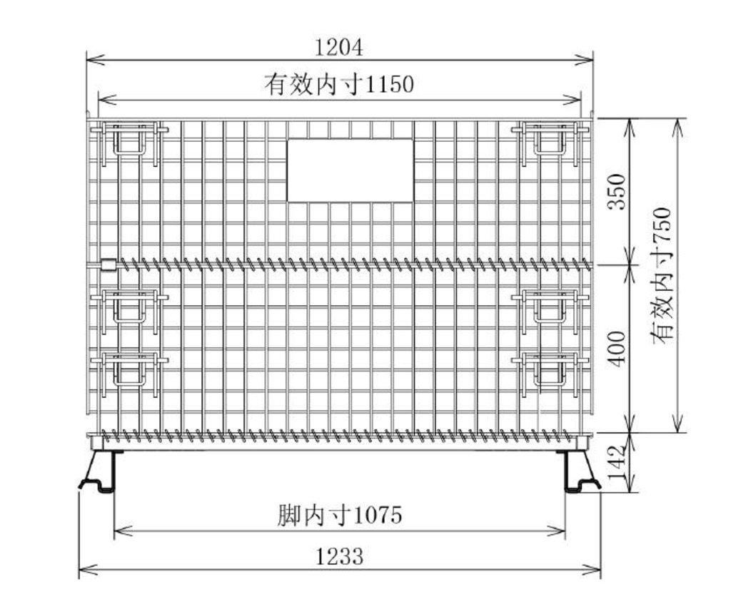 新品メッシュパレット 【型式:BNP-10】W1200×D1000×H900、50×50 新品メッシュパレット 【型式:BNP-10】W1200×D1000×H900、50×50