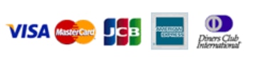 VISA　Mastercard　JCB American Express　Dinere's Club International