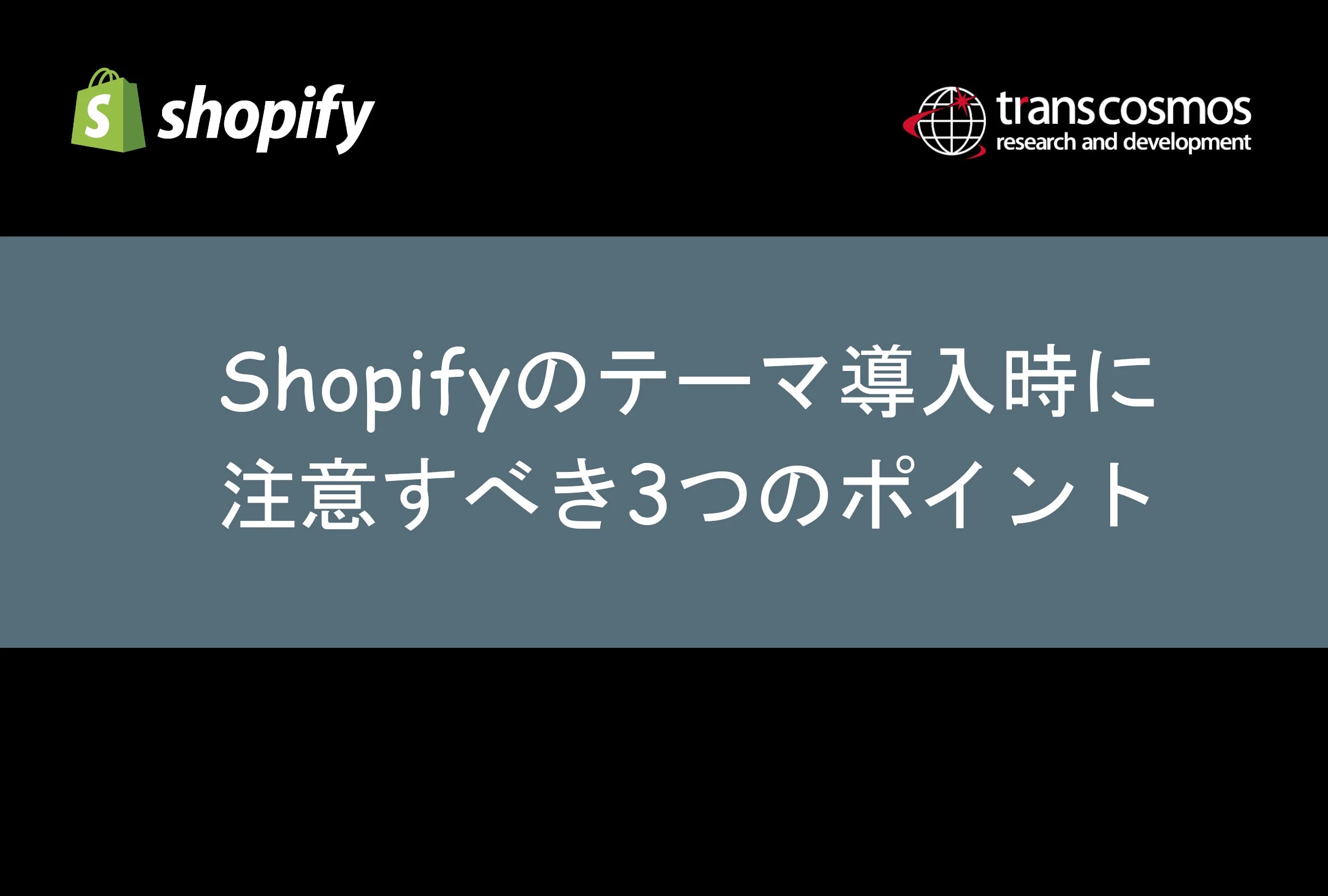 Shopifyのテーマを決定する前に絶対に注意すべき3つのポイント