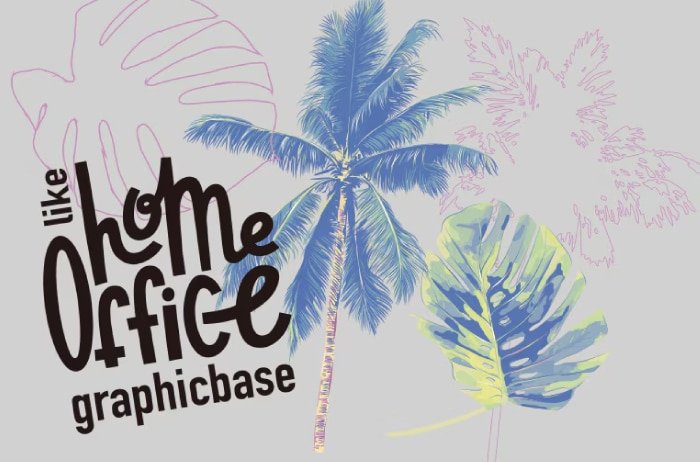 ヤシの木のイラスト　オフィスのロゴ