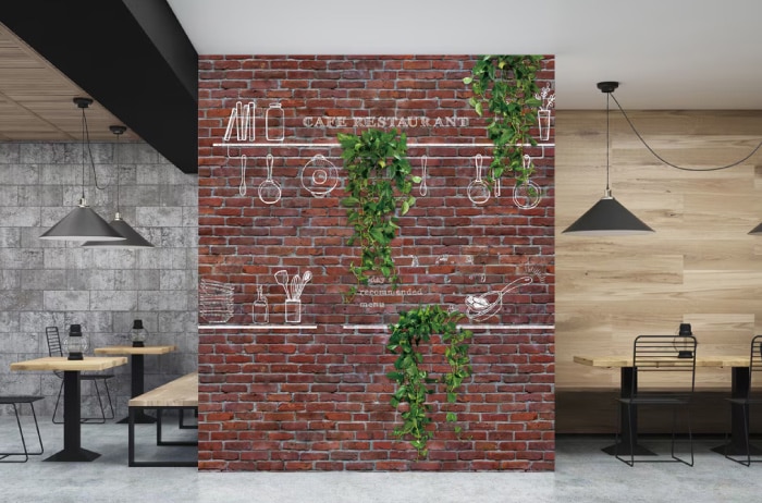 レンガ×イラストデザイン