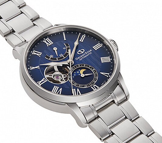 人気top オリエントオリエントスター腕時計orientstar機械式月齢時計ムーンフェイズ41m ファッション腕時計 Www Jetpower Hu