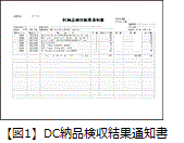 【図1】DC納品検収結果通知書