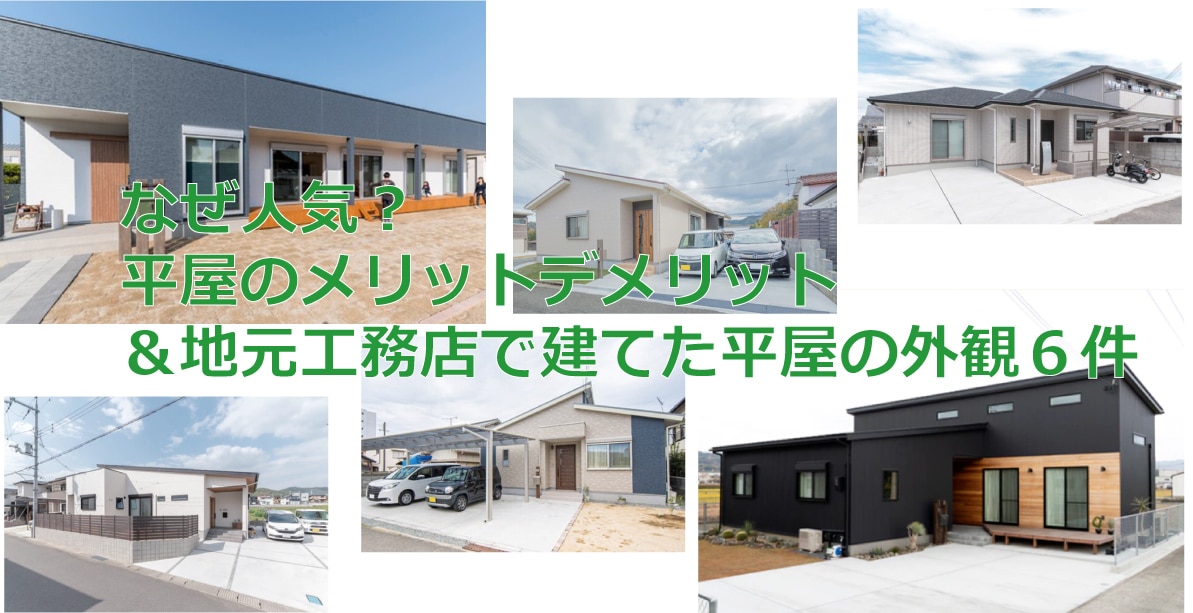 なぜ人気 平屋のメリットデメリット 地元工務店で建てた平屋の外観６件 おすまみ Com