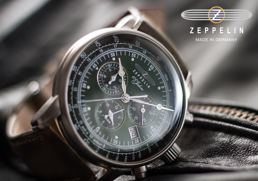 ツェッペリン　ZEPPELIN 腕時計文字盤の色グレイ系