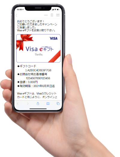 商品紹介｜もらって嬉しいVisaのギフト【バニラ Visa ギフトカード】『Visa eギフト バニラ』