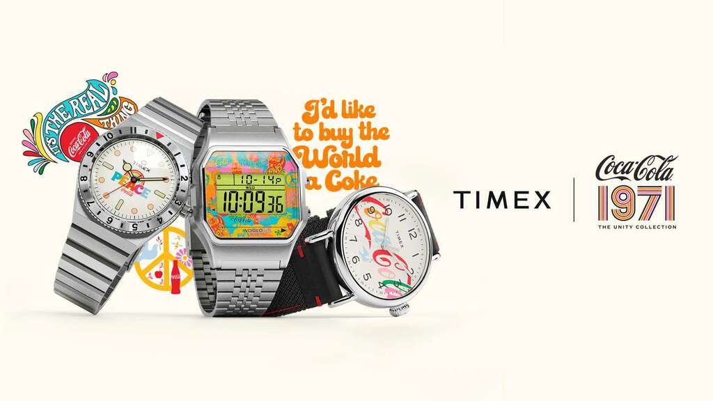 高価値 【TIMEX】腕時計/デジタル/ステンレス/コカ・コーラ/カラフル