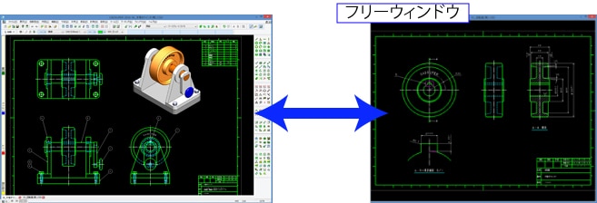 フリーウィンドウ機能
