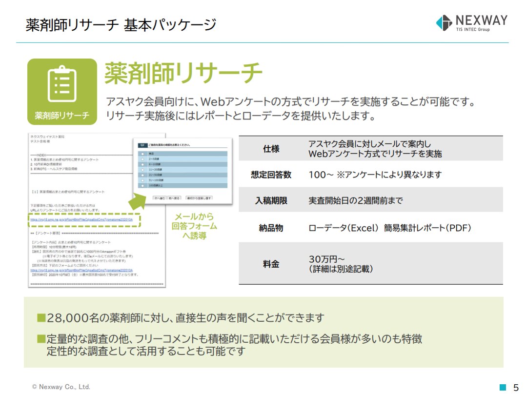 薬剤師リサーチサービス 概要資料｜資料ダウンロード｜薬剤師向け