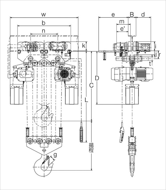 キトー 電気チェーンブロック キトーエクセルＥＲ２用部品 シタフック １シキ