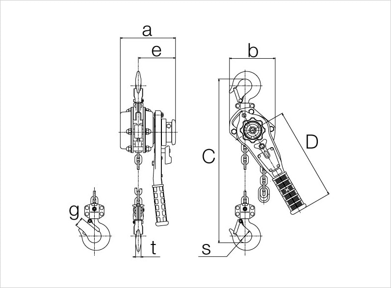 キトー レバーブロックL5形 1.6t x 1.5m LB016 - 4