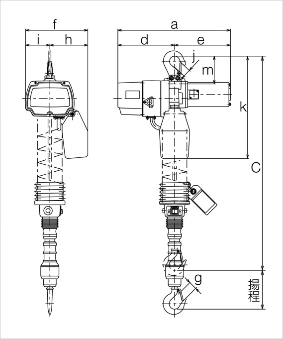 キトー セレクト 電気チェーンブロック 1速 100kg(S)x15m EDH10S