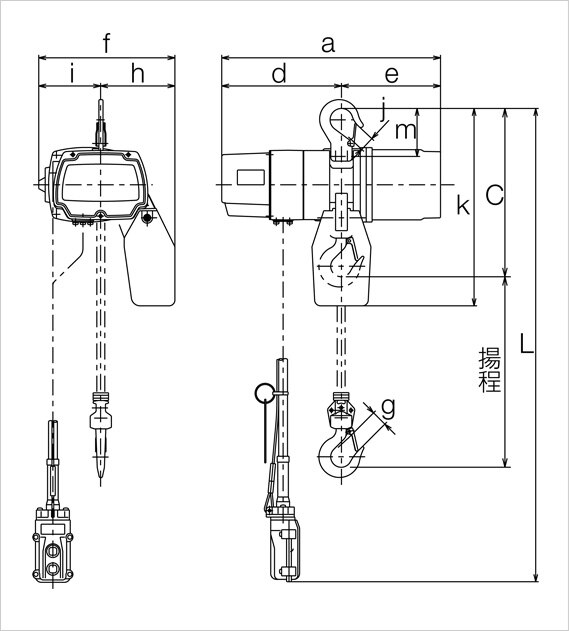 キトー 電気チェーンブロック キトーセレクトED3B形用部品 オシボタン