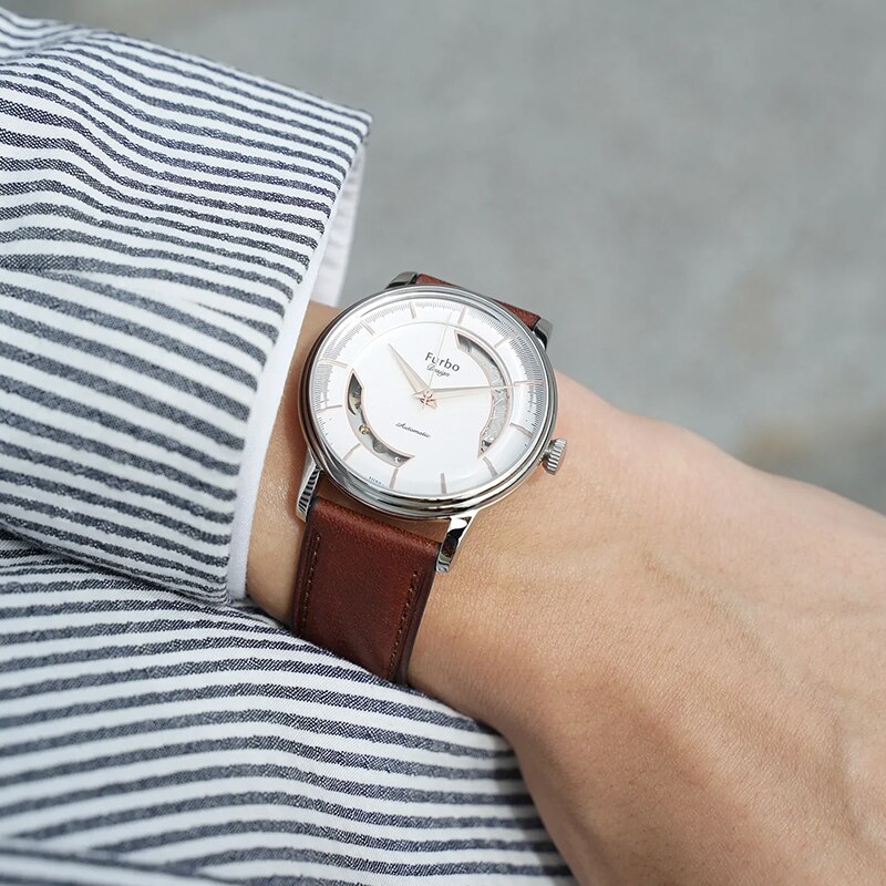 国産セール フルボ デザイン TIMENT オープンハート 自動巻き メンズ 腕時計 F8401BKBK Furbo Design 腕時計のななぷれ  通販 PayPayモール