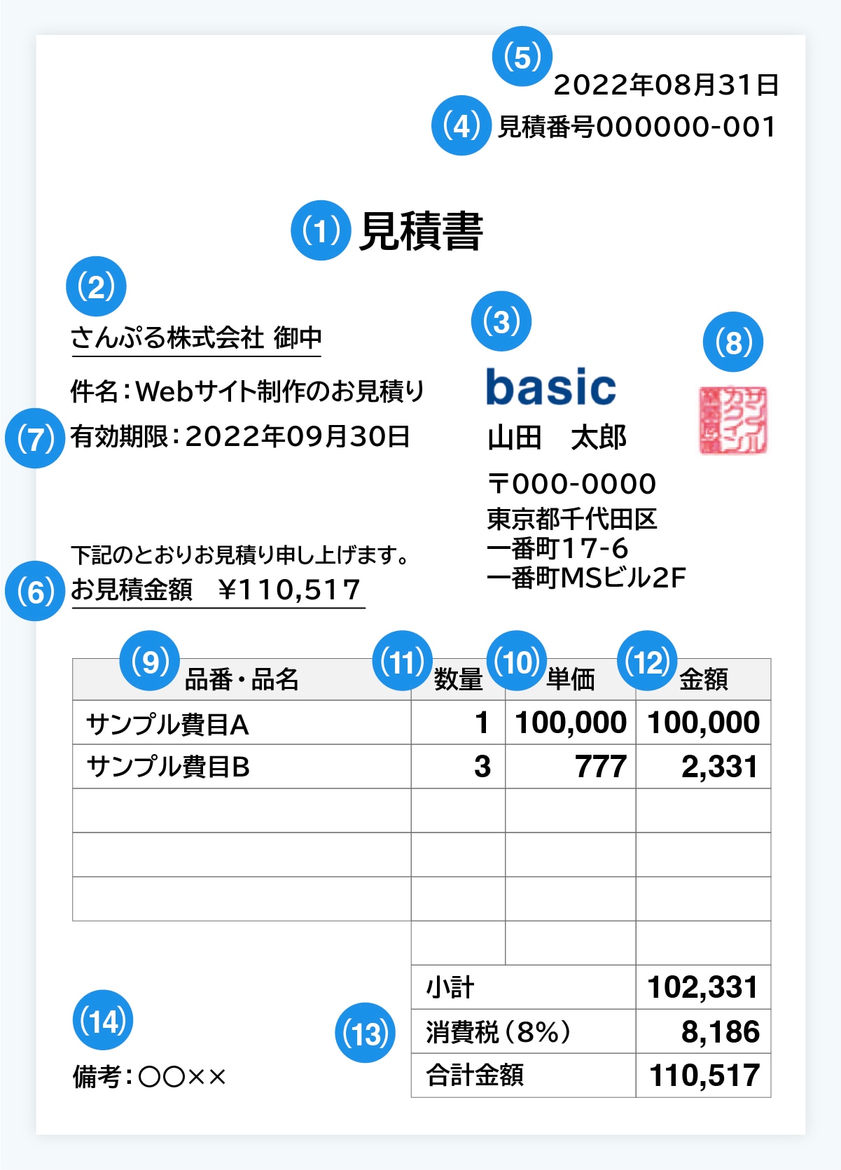 山田さま専用お見積もり