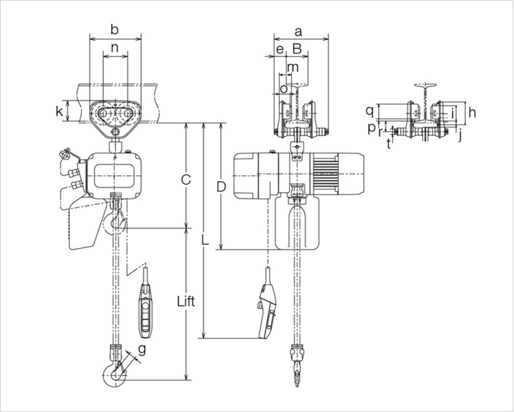 キトー(KITO) ER2SP020IS 2TX6M プレントロリ結合エクセル2速 ER2SP020IS-6M 1点 キトー KITO CBSG020 ギヤード結合マイティ(M3) 2TONX3.0M 1台（直送品
