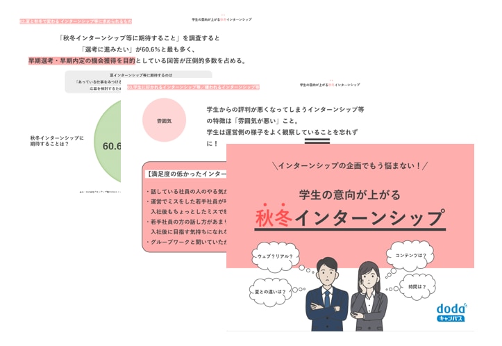 学生の意向が上がる「秋冬インターンシップ」