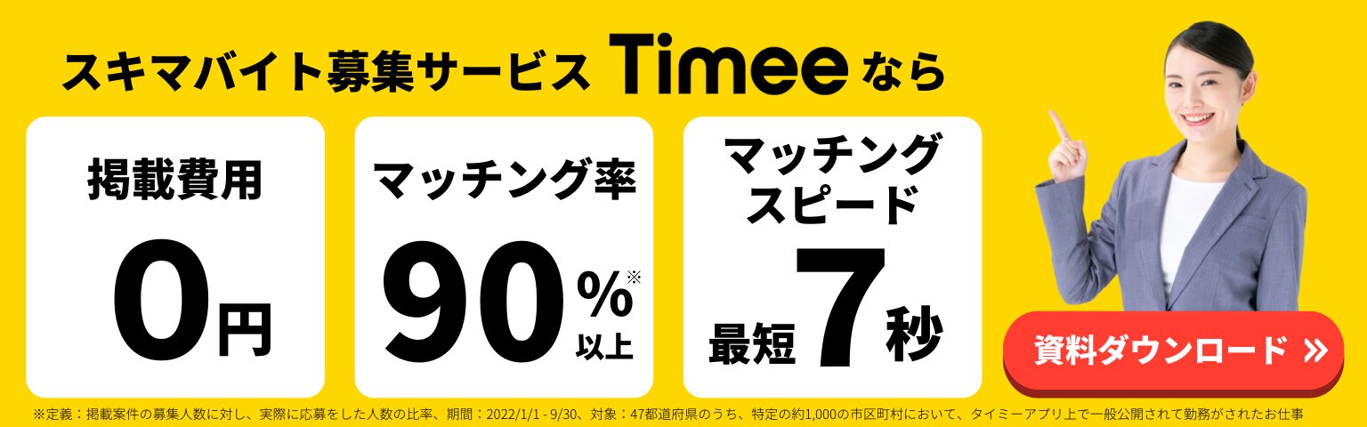 アイデアが光る求人方法7つの事例 ユニークな求人を考えるべき理由も解説 欲しい時間の即戦力がすぐ見つかる タイミー Timee Inc