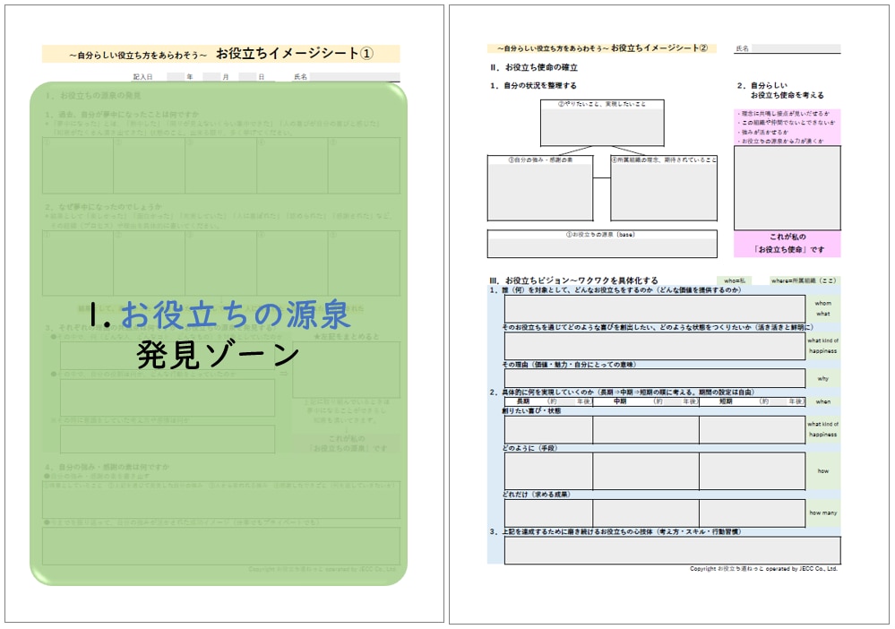 お役立ちイメージシート-お役立ちの源泉