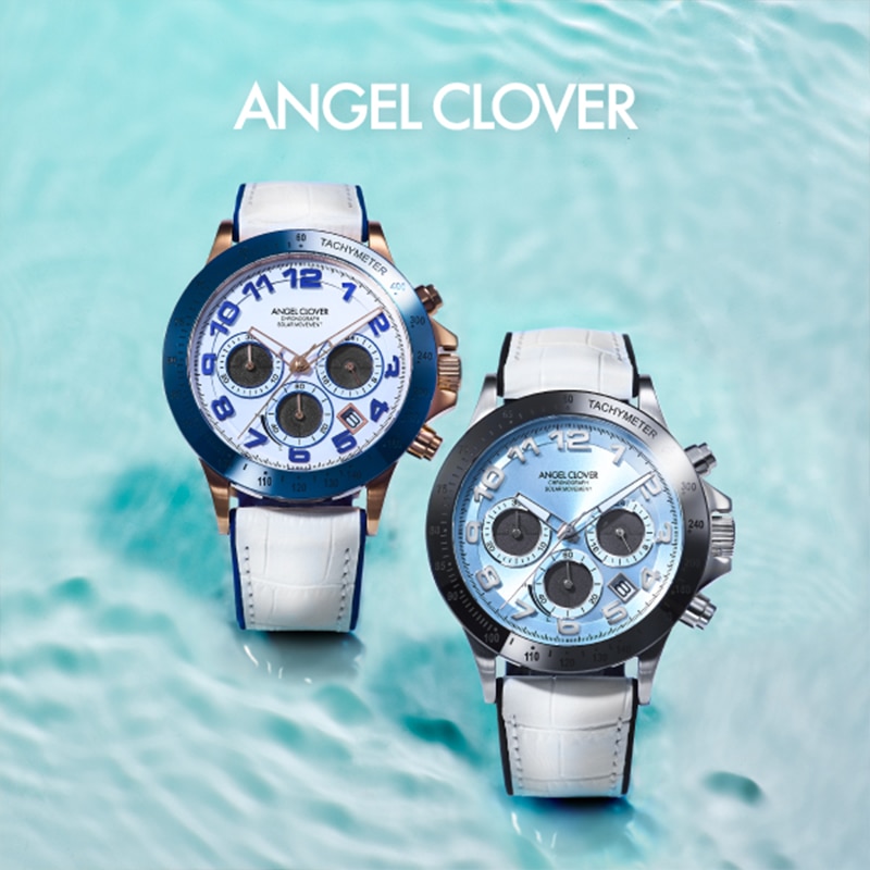 Angel Clover エクスベンチャー EVA43 ホワイト 自動巻き - 時計