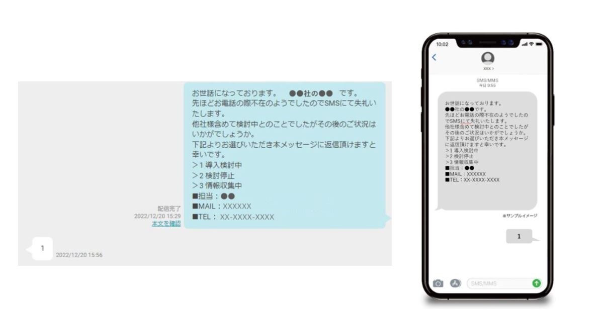SMSLINKサンプルイメージ