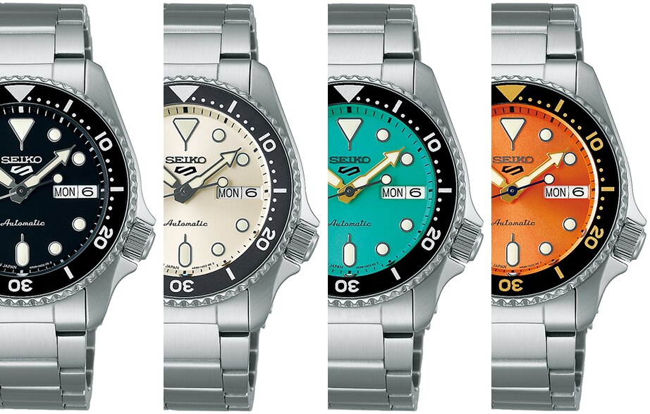 新入荷38 SEIKO セイコーファイブ　自動巻き　メンズ腕時計　ブルー　デイデイト 時計