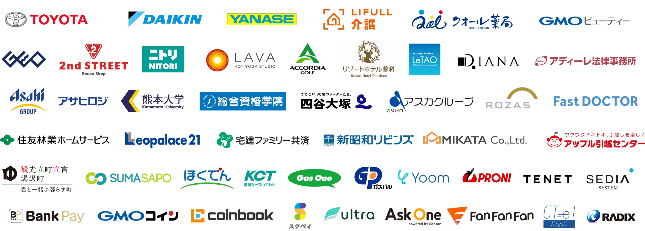 SMSLINK導入実績