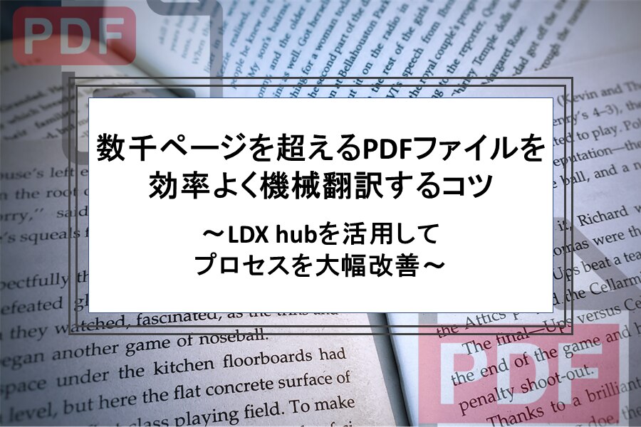 PDFを効率よく機械翻訳するコツ LDX hub