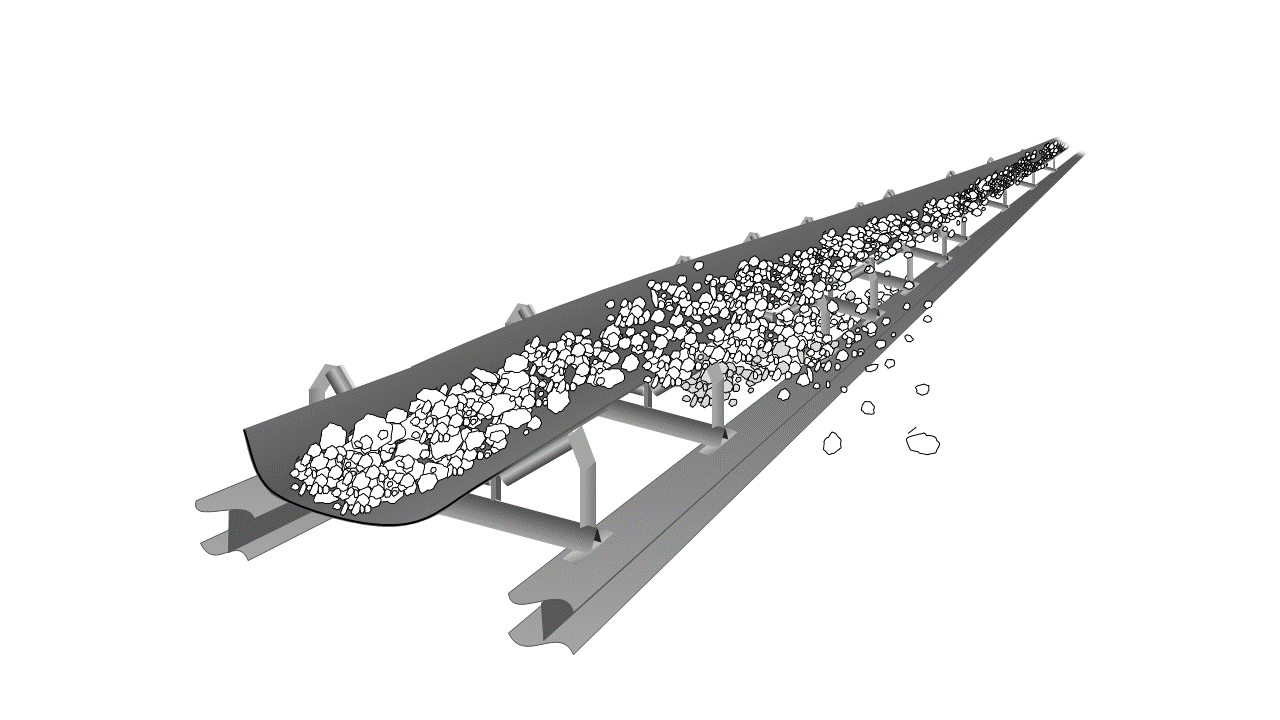 Material Drop from Belt Conveyor