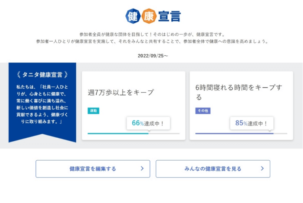 自身の健康宣言