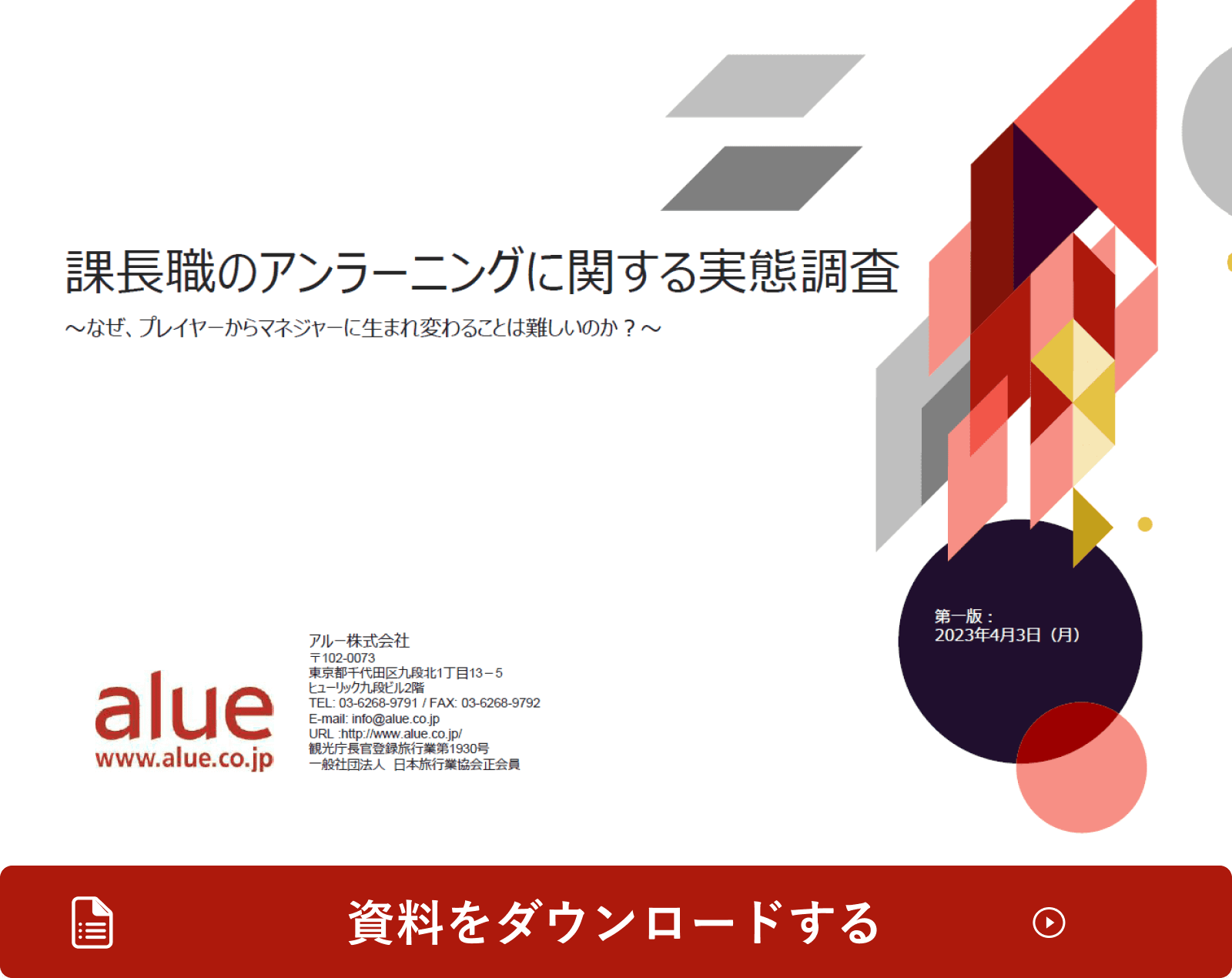 課長職のアンラーニングに関する実態調査