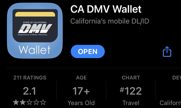CA DMV Wallet(mDL)