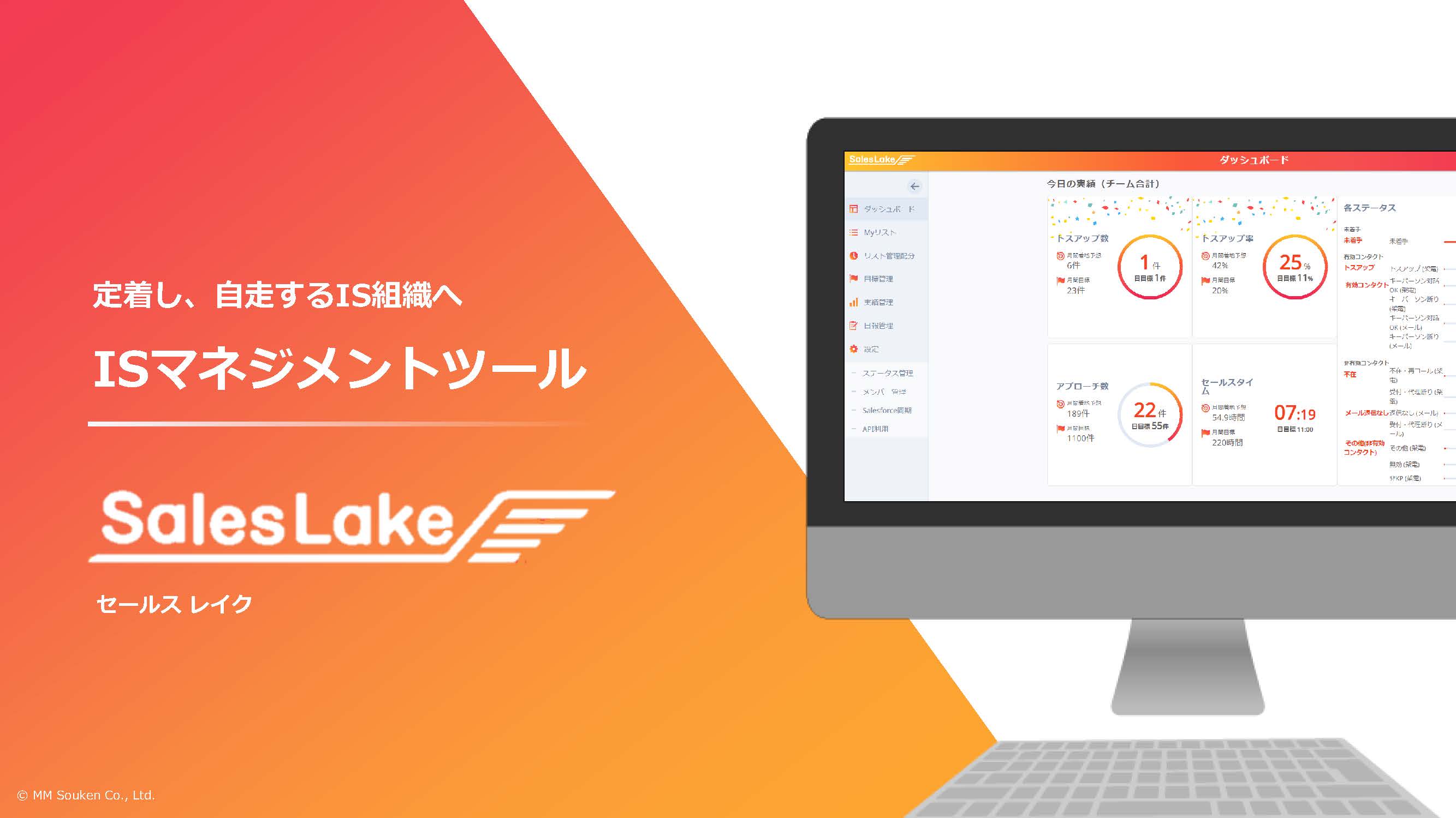 インサイドセールスマネージメントツール【SalesLake】
