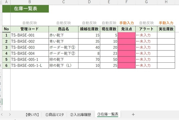 在庫管理表テンプレートから学ぶ「3つの在庫管理の基本」 | TS-BASE受発注 - 受発注管理・在庫管理システム