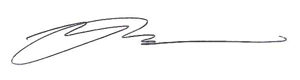 代表者の自筆サイン