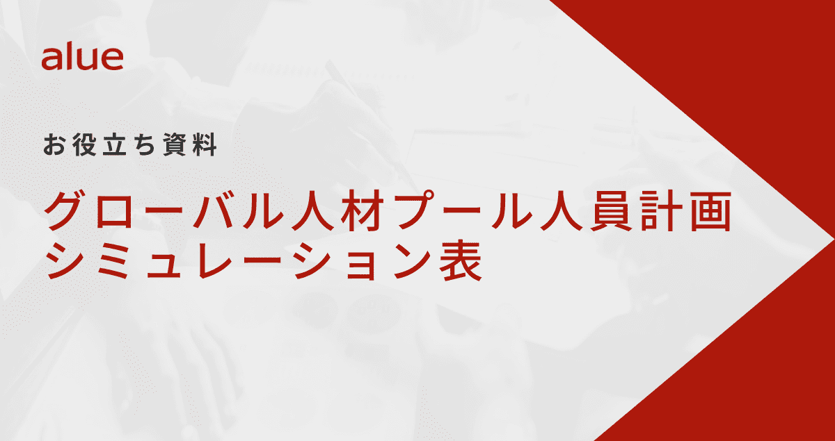 グローバル人材プール人員計画シミュレーション表