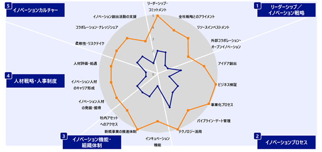 図3：成熟度診断結果のイメージ