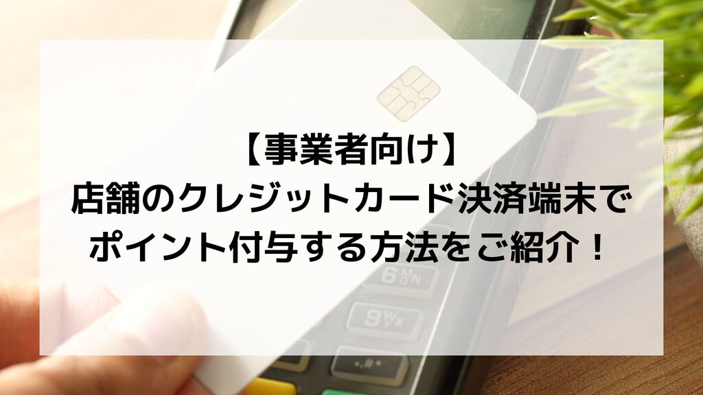 【直営・関税送料込】Intrecciato クレジットカード 事業者向け】店舗のクレジットカード決済端末でポイント付与する