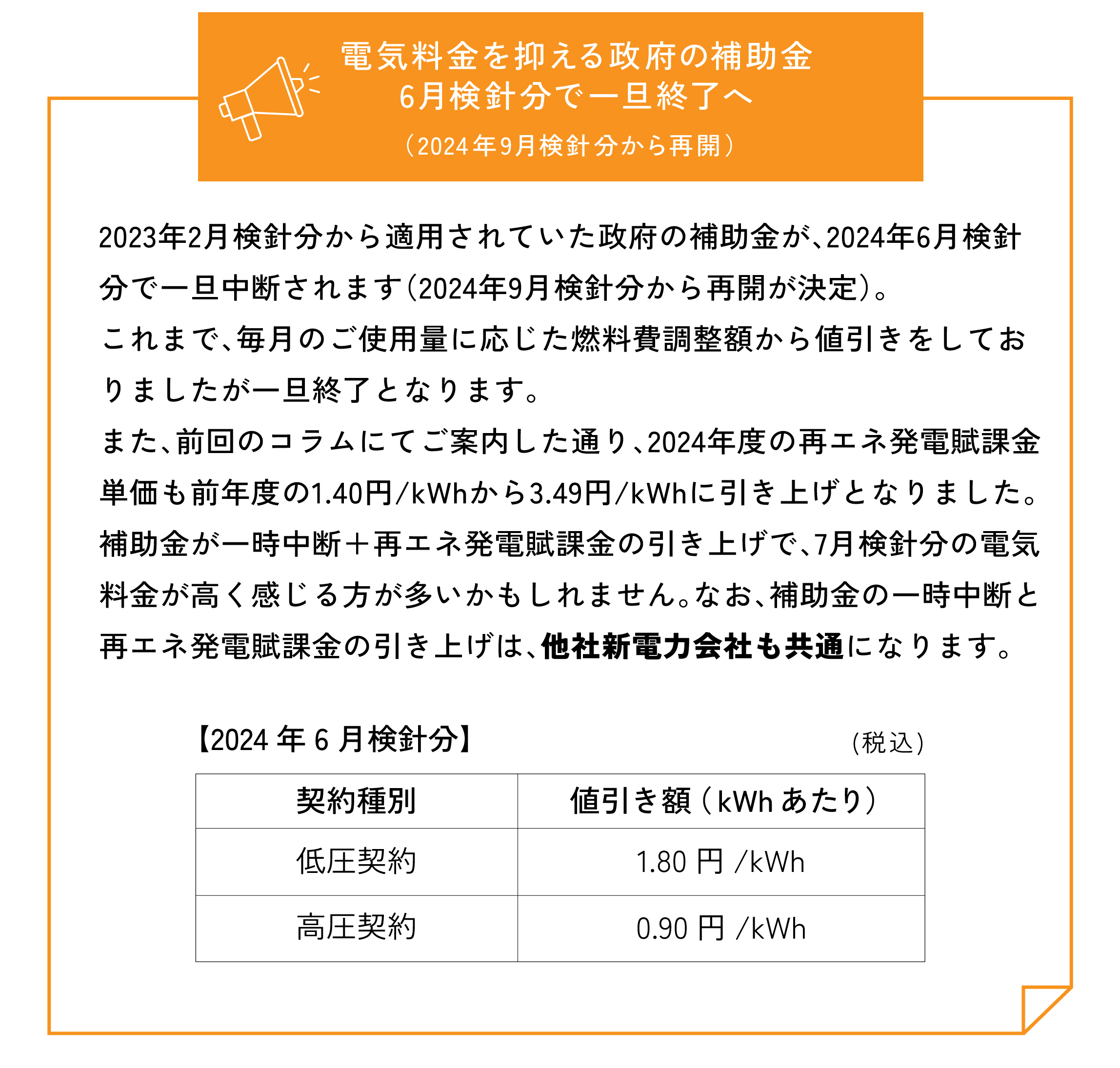 電気料金を抑える政府の補助金 6月検針分で一旦終了へ