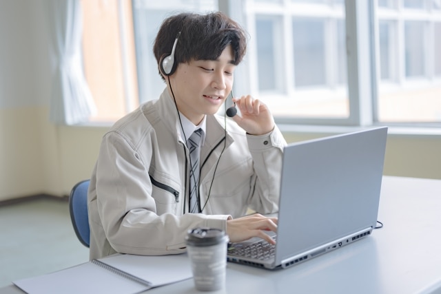 WEB面談している様子