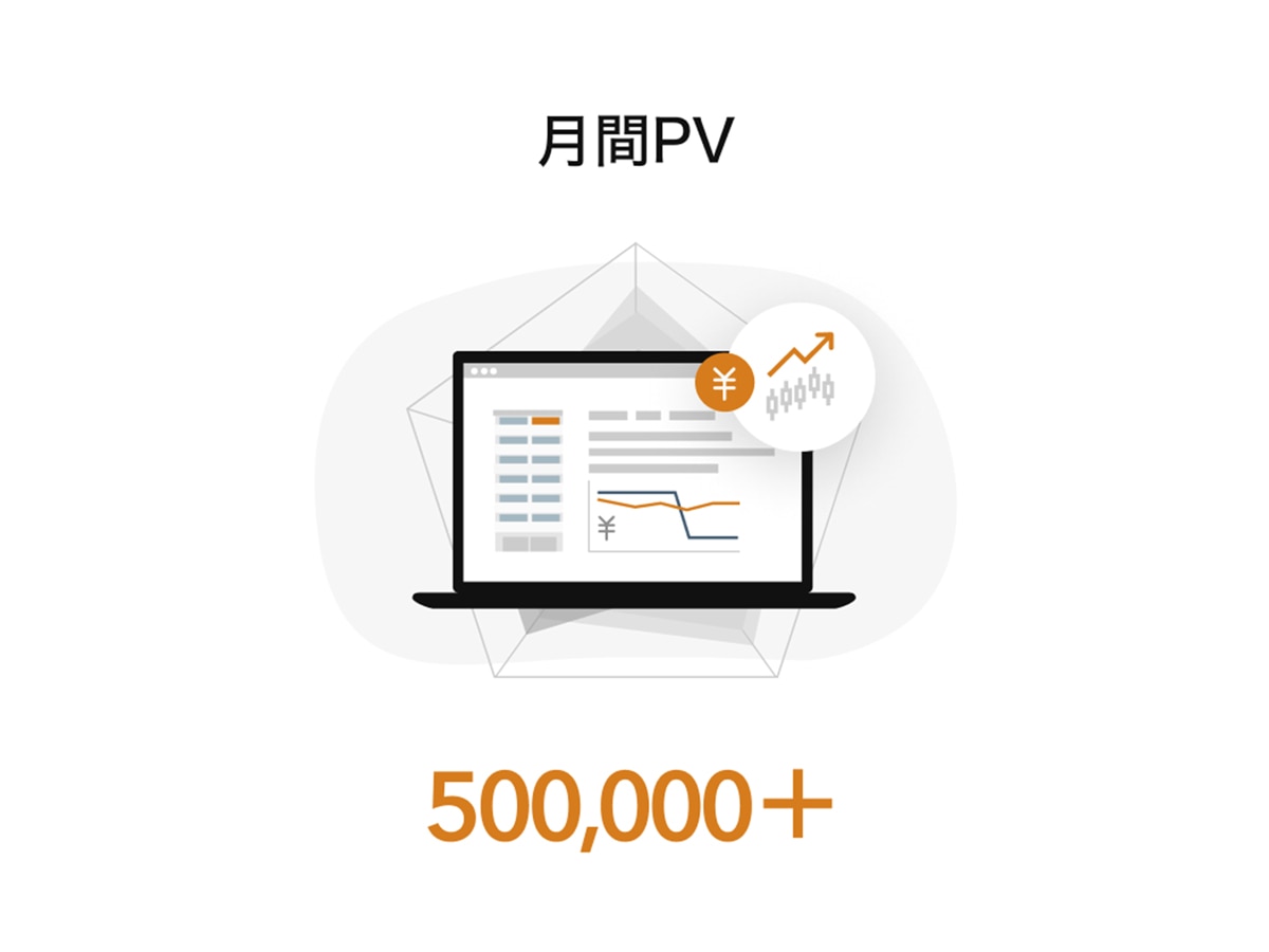 月間PV数　500,000以上