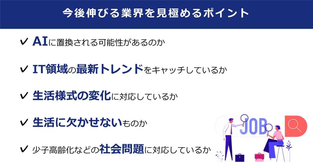 今後伸びる業界を見極めるポイント