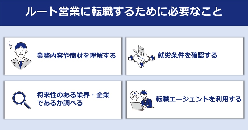 ルート営業に転職するためにすべきこと