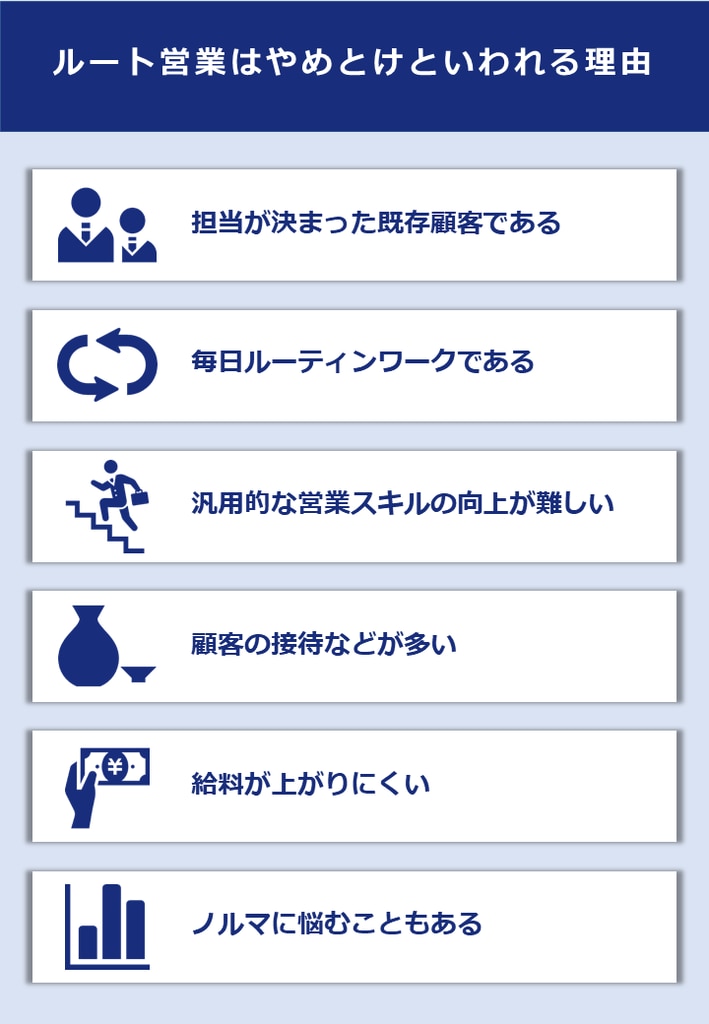 ルート営業が「やめとけ」と言われる理由