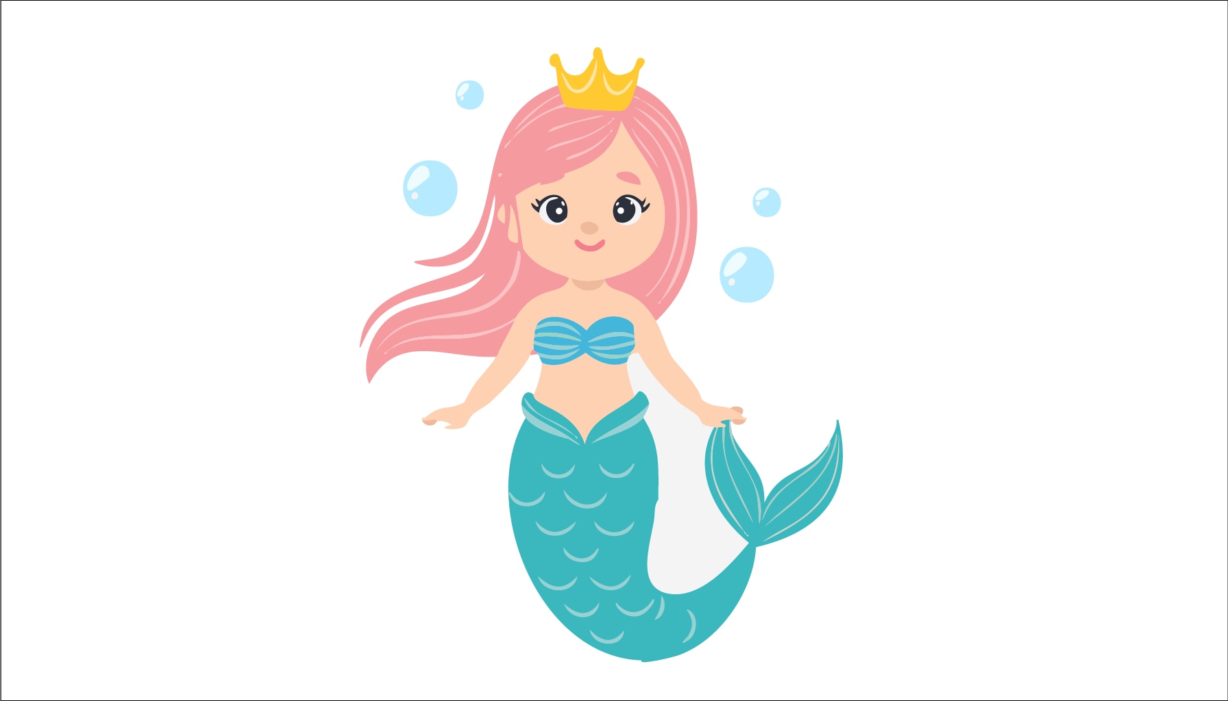 ブログ│Adobe Illustrator、生成ベクターを使用した人魚姫のイラスト