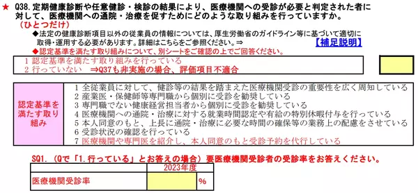 令和6(2025)年度 健康経営度調査票　素案より