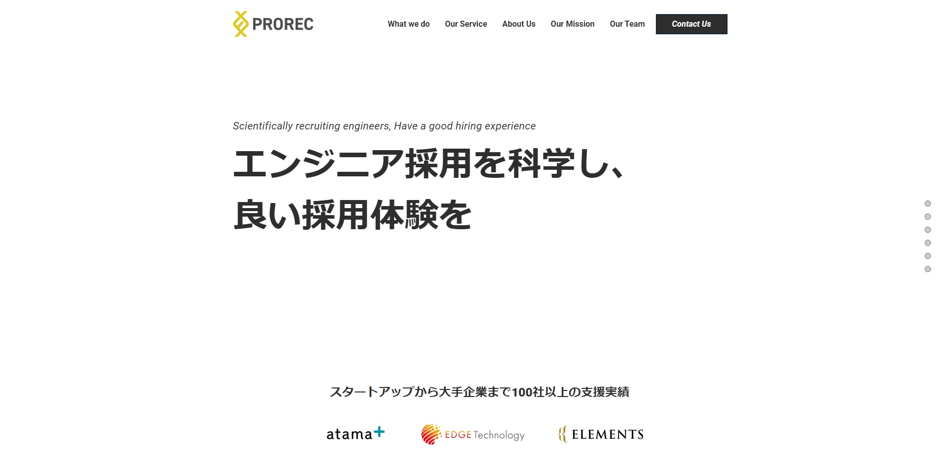 PROREC サービスサイトTOP