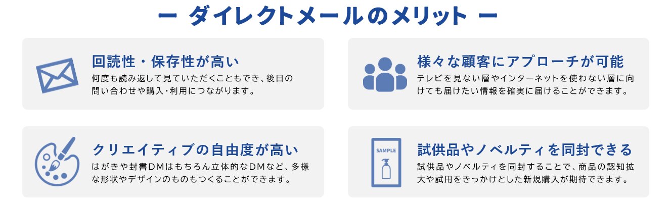 ダイレクトメールのメリット