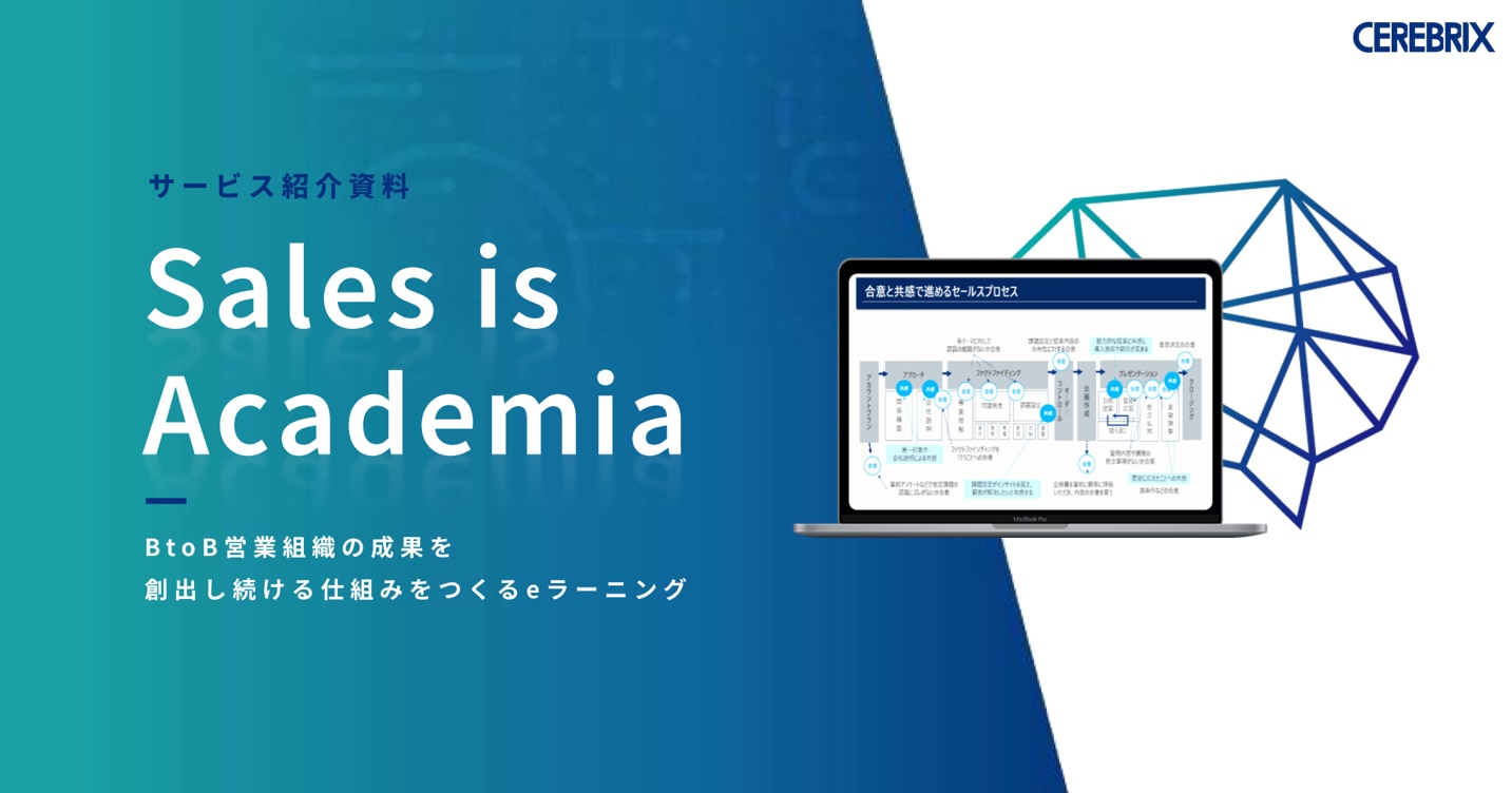 BtoB営業のeラーニング｢Sales is Academia｣／セレブリックス